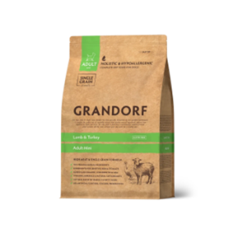 Сухой корм GRANDORF DOG Lamb&Turkey MINI, ягненок с индейкой для взрослых собак мелких пород 3кг