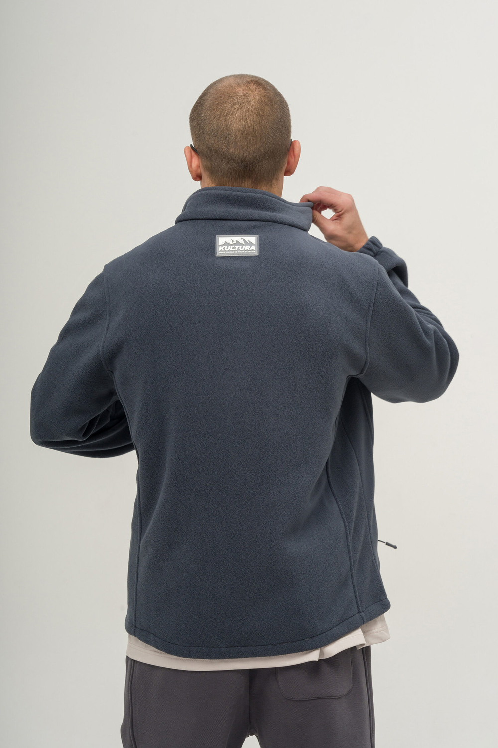 Толстовка KUL'TURA "ZIP FLEECE" Темно-серый