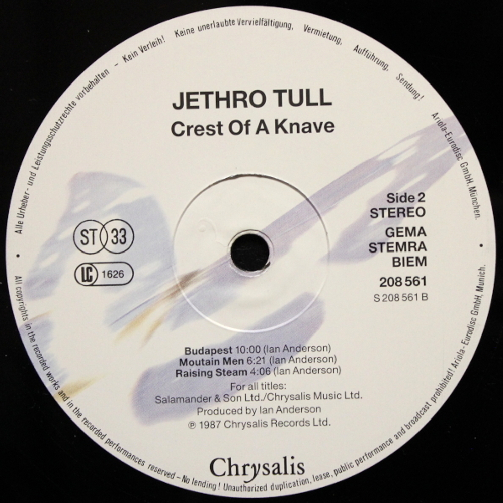 Jethro Tull / Crest Of A Knave (LP)