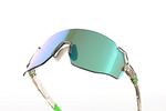 Спортивные очки с диоптриями HILX Savage (L) Shiny Crystal Grey Green / Green Lens