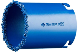 Кольцевая коронка c карбид-вольфрамовым нанесением (53х55 мм) ЗУБР 33350-53_z01