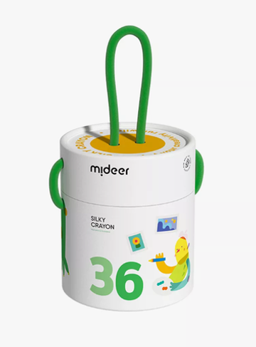 Смываемые восковые фломастеры в ведерке 
36 цветов