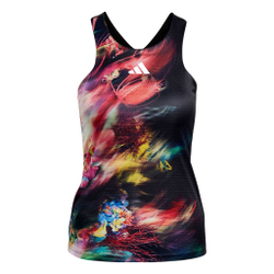 Женская теннисная майка adidas Melbourne Y- Tank Top Women - Black, Multicoloured