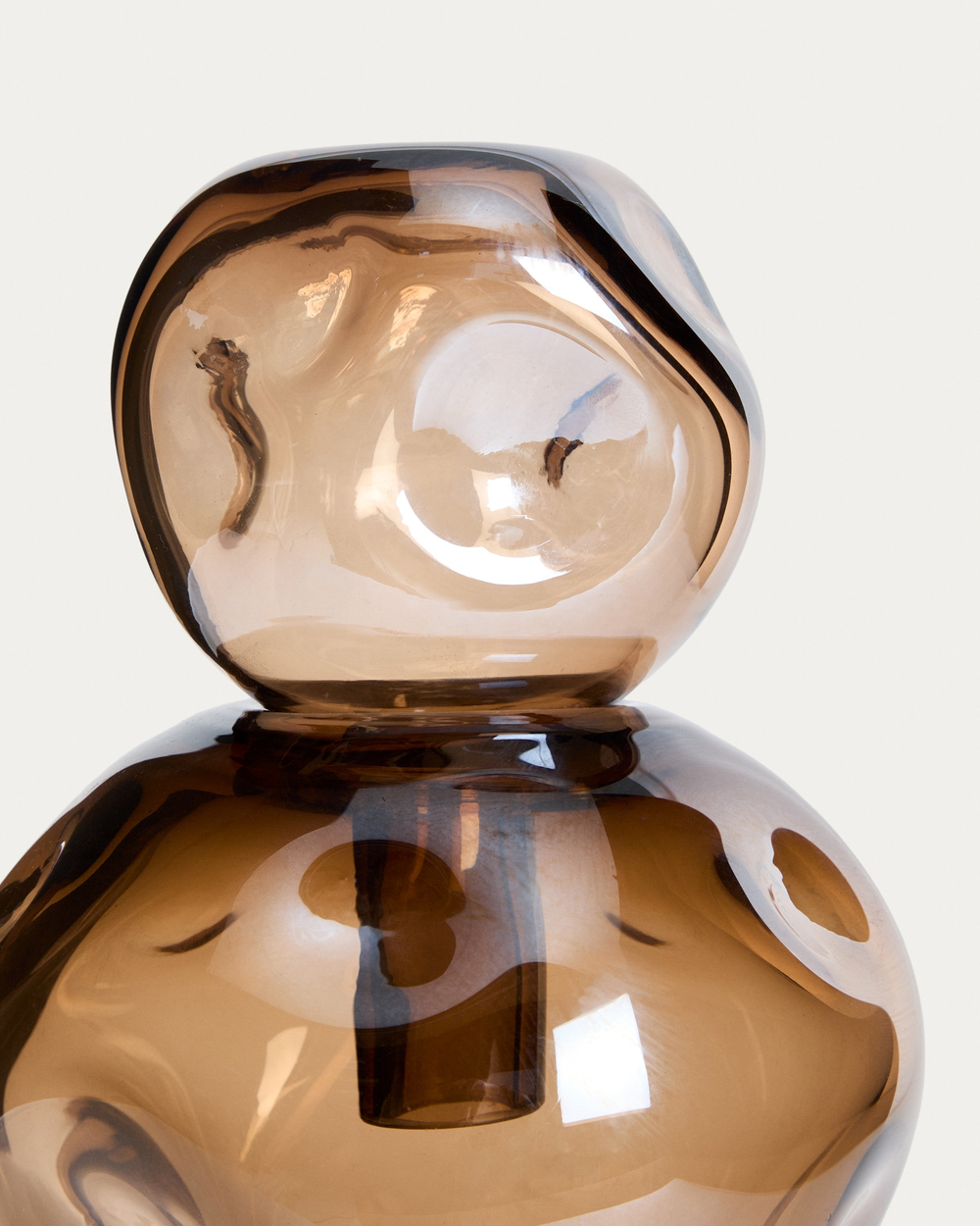 Ваза Olivet из коричневого стекла 30 см