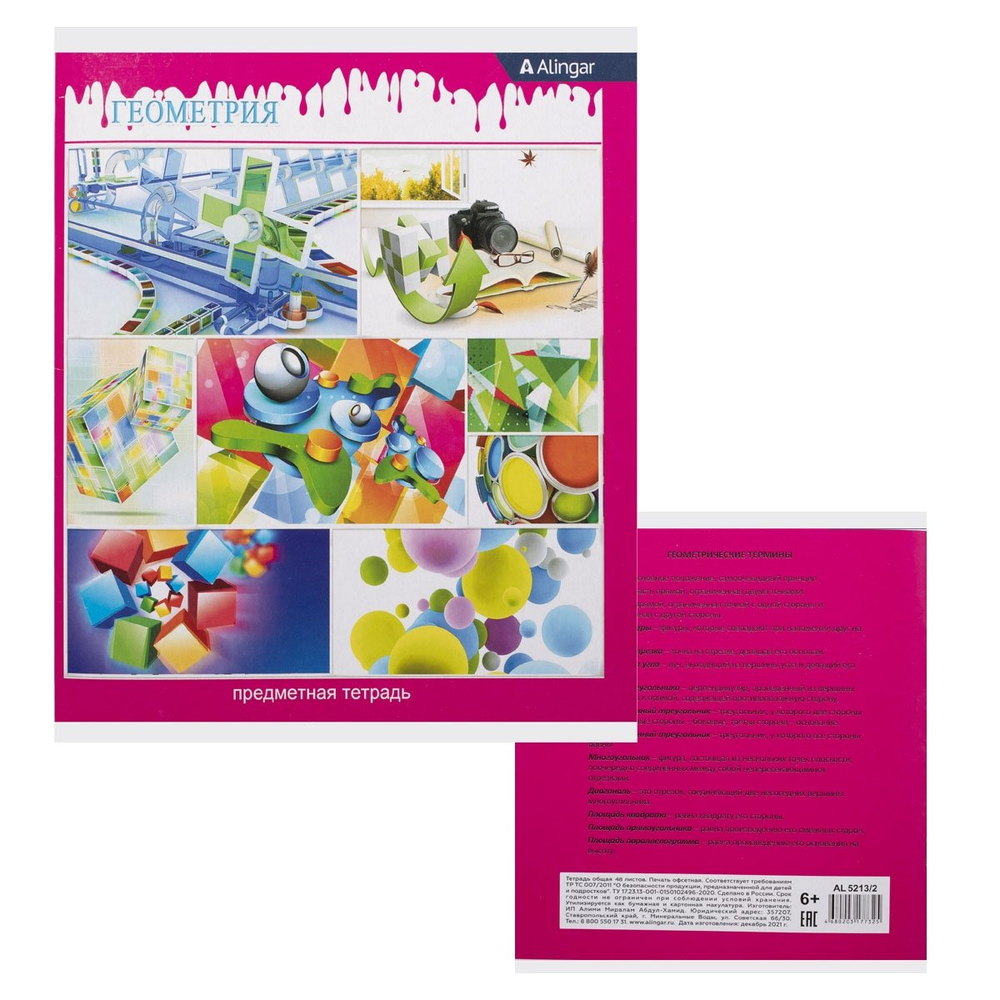 Комплект предметных тетрадей А5 48л., 12 предметов, со справочным материалом, скрепка, мелова. картон (стандарт), блок офсет, Alingar "Мир вокруг нас"