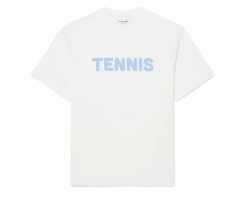 Мужская теннисная футболка Lacoste Printed Cotton - flour