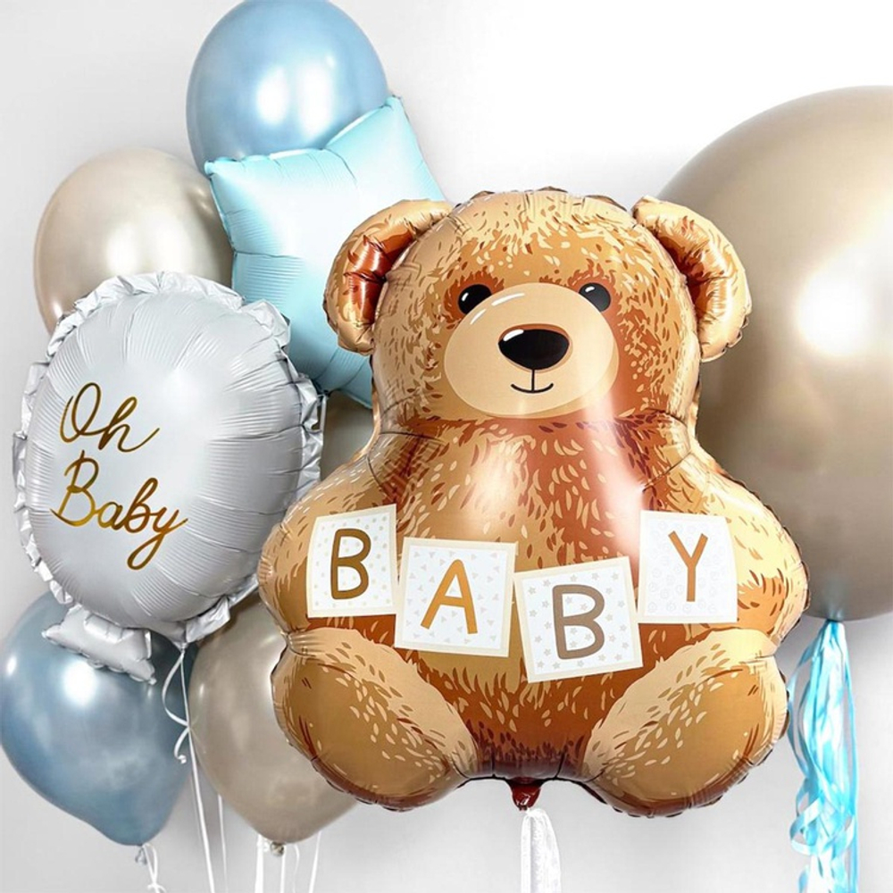Фольгированный шар-фигура «Мишка BABY», 61 см