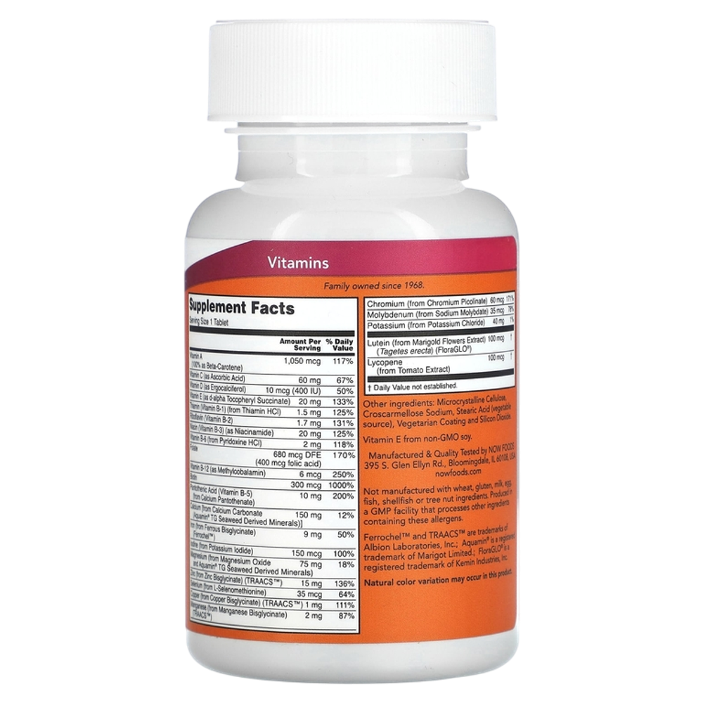 Now Foods Daily Vits 100 tablets , Мультивитамины и Минералы