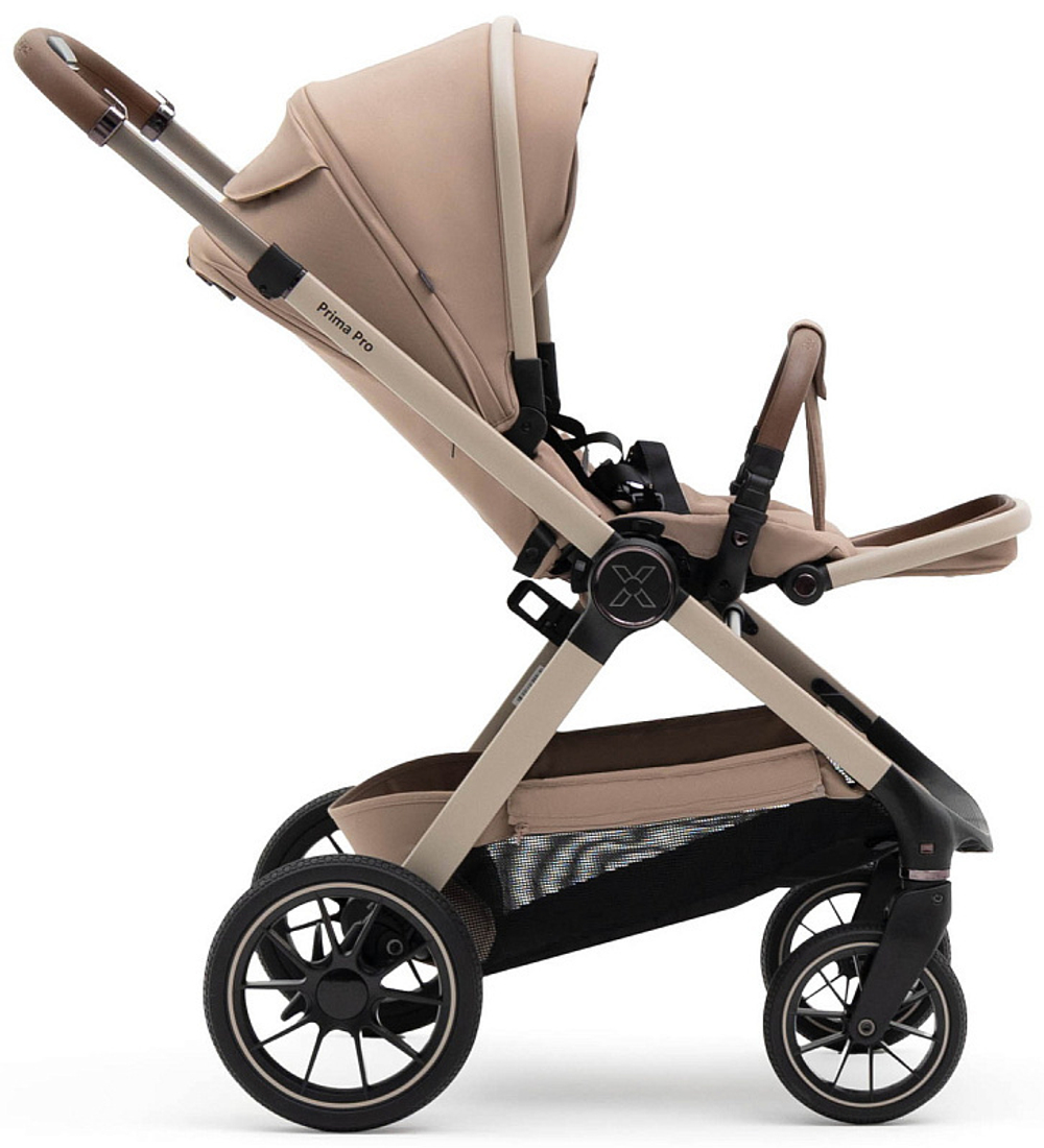 Коляска Agex Prima Pro 3 в 1 с автокреслом i-Team Grey APP232 Beige (Бежевый)