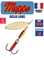 Блесна для рыбалки вращающаяся AGLIA LONG 2, Black