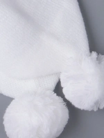 Шарф зимний вязаный с бубонами для детей