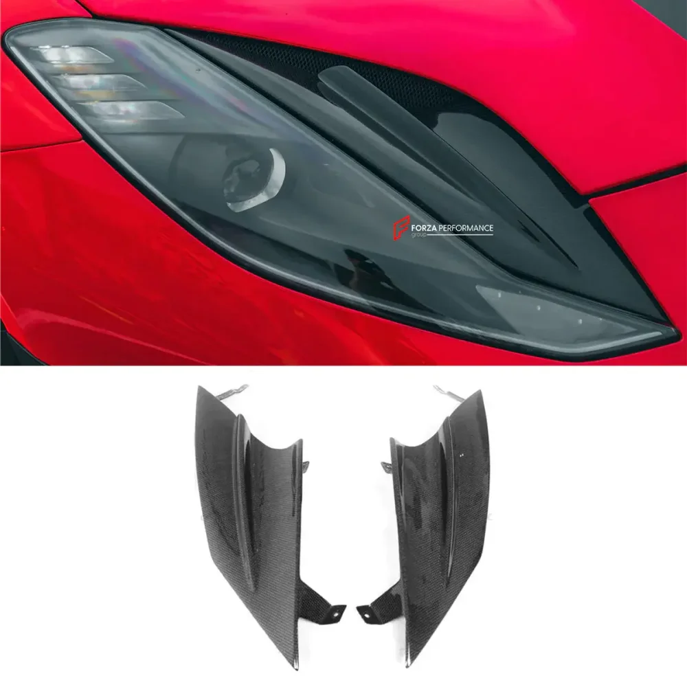Карбоновые накладки на воздухозаборники фар для Ferrari 812 Superfast GTS 2017-2024 Феррари