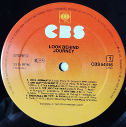 Винтажная виниловая пластинка LP The Best Of Journey Look Behind (Holland 1982)