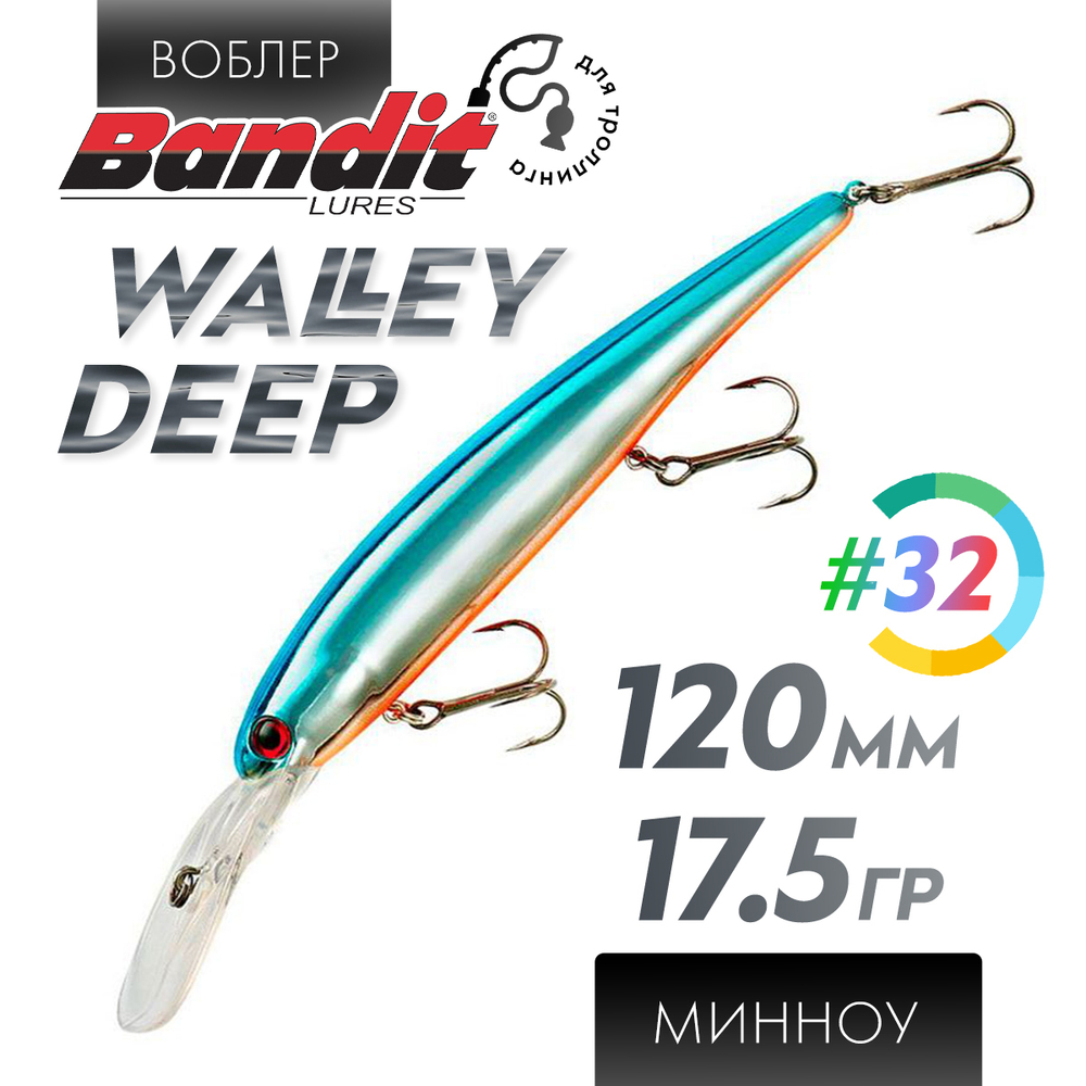 Воблер Bandit Walleye Deep (120мм, 17.5гр)