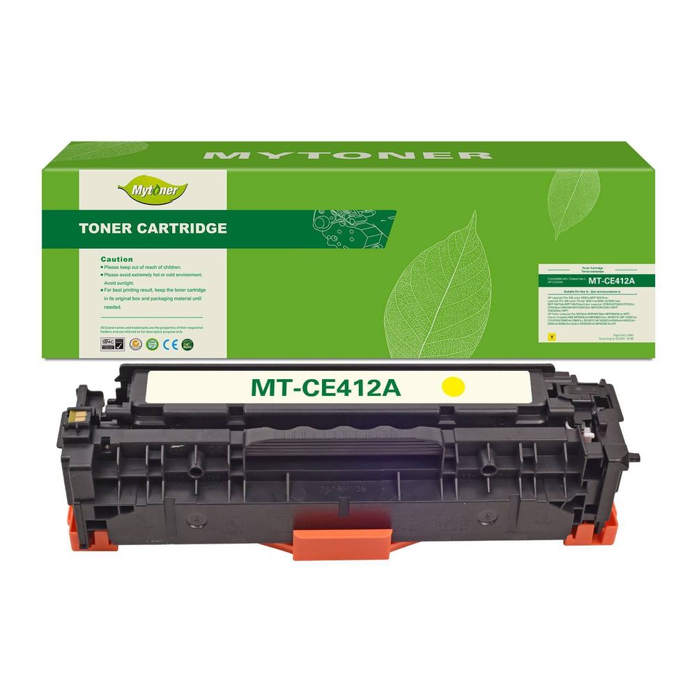 Картридж MyToner, аналог HP CE412A/CC532A/ Canon 118Y/718Y/318Y желтый 2.8k с чипом