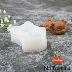 Силиконовый молд 3D «Спящий олененок на животике»