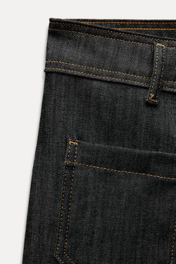 ZARA ДЖИНСЫ WIDE-LEG С ВЫСОКОЙ ПОСАДКОЙ И КАРМАНАМИ — ZW COLLECTION, ИНДИГО