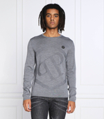 Хлопковый свитер Philipp Plein - серый(MKO1199 PKN002N)