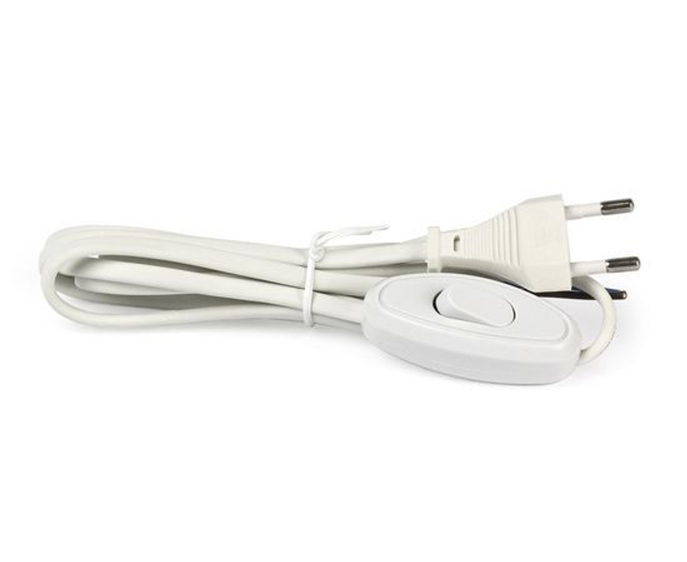 Сетевой удлинитель SmartBuy для бра с выключателем, вилка 6А, 1,7 метра, ШВВП 2х0,75 черный SBE-06-P05-b