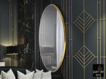 Зеркало овальное Aries 80X170 золото