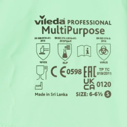 Перчатки резиновые Vileda Profes латекс зеленый рL 100757/174365,ПС