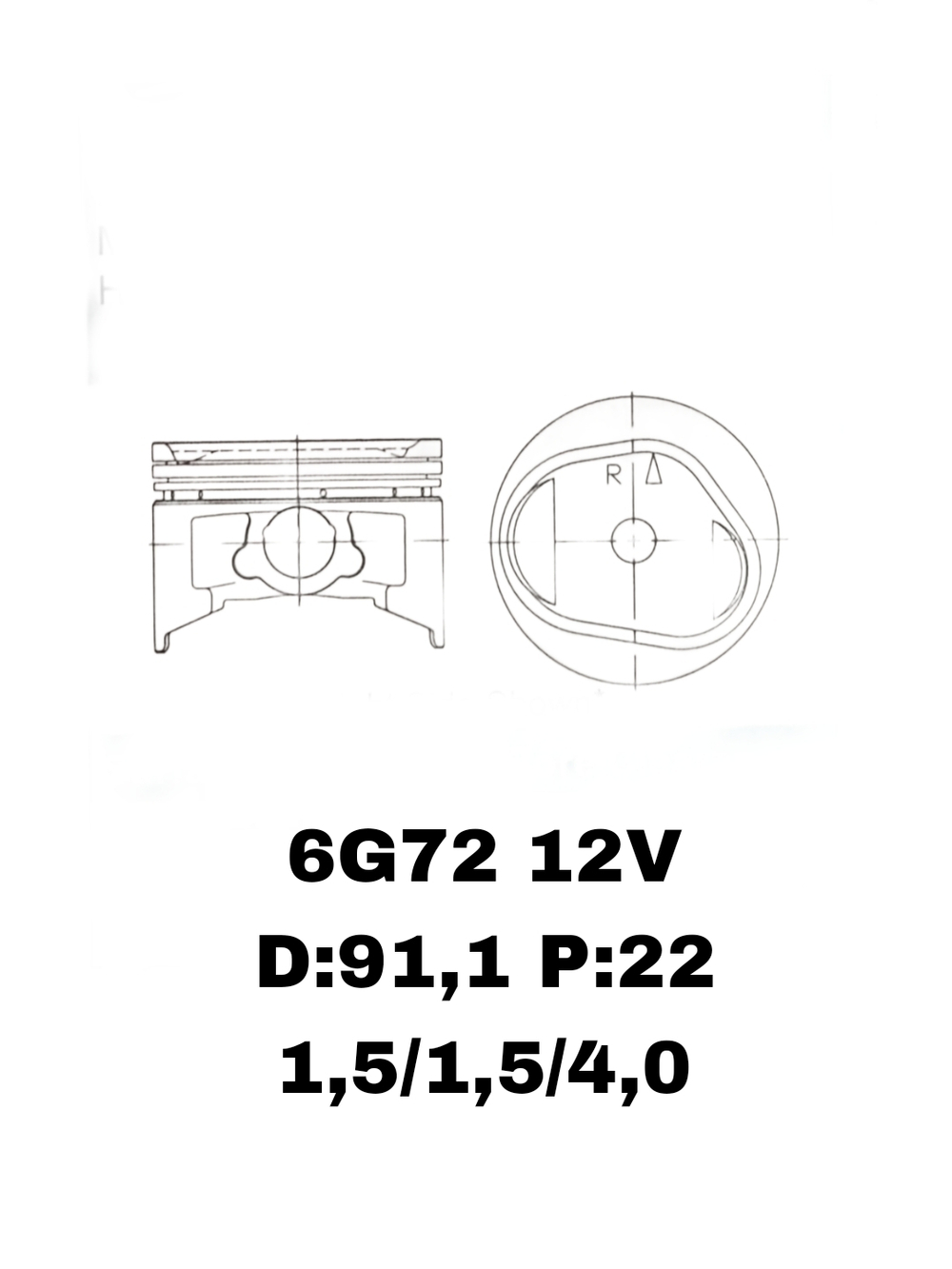 ПОРШНЯ 6G72 12V
