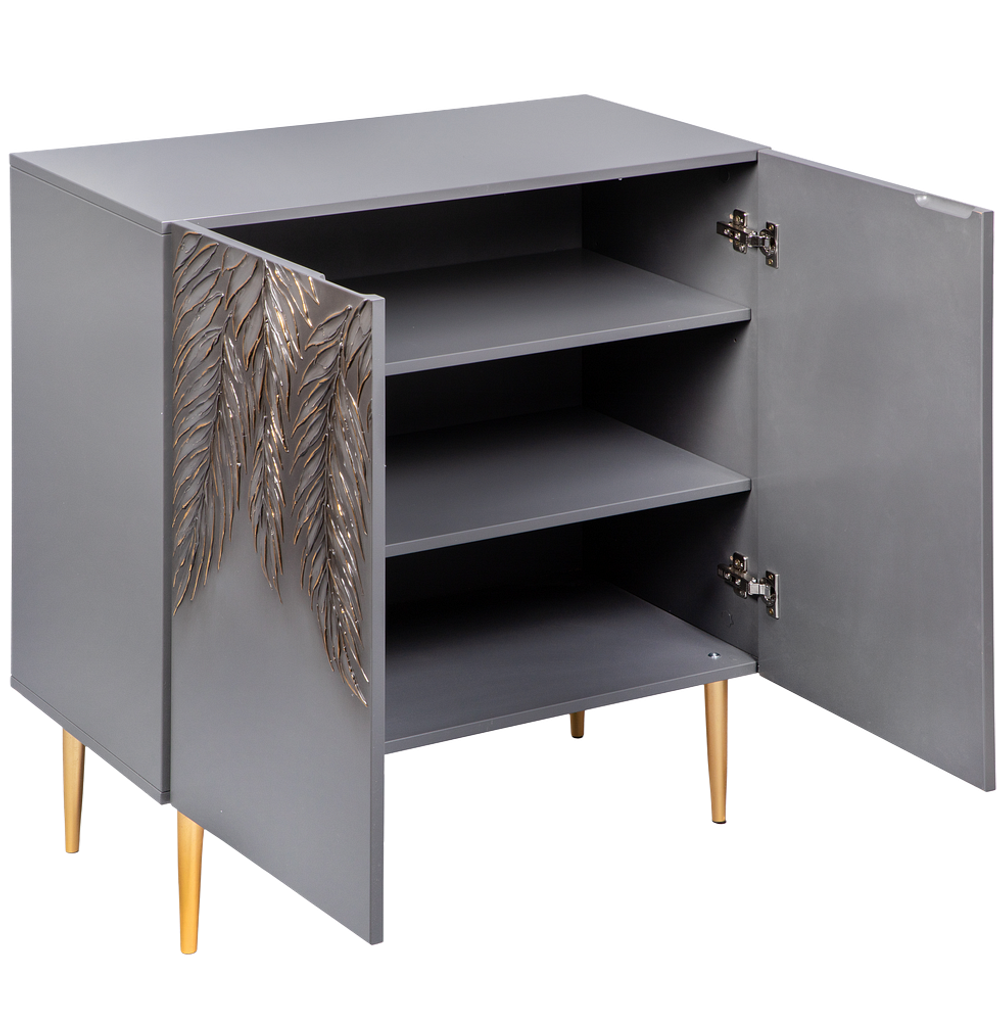 Комод Тропик Стайл с 2 полками Серый Голд