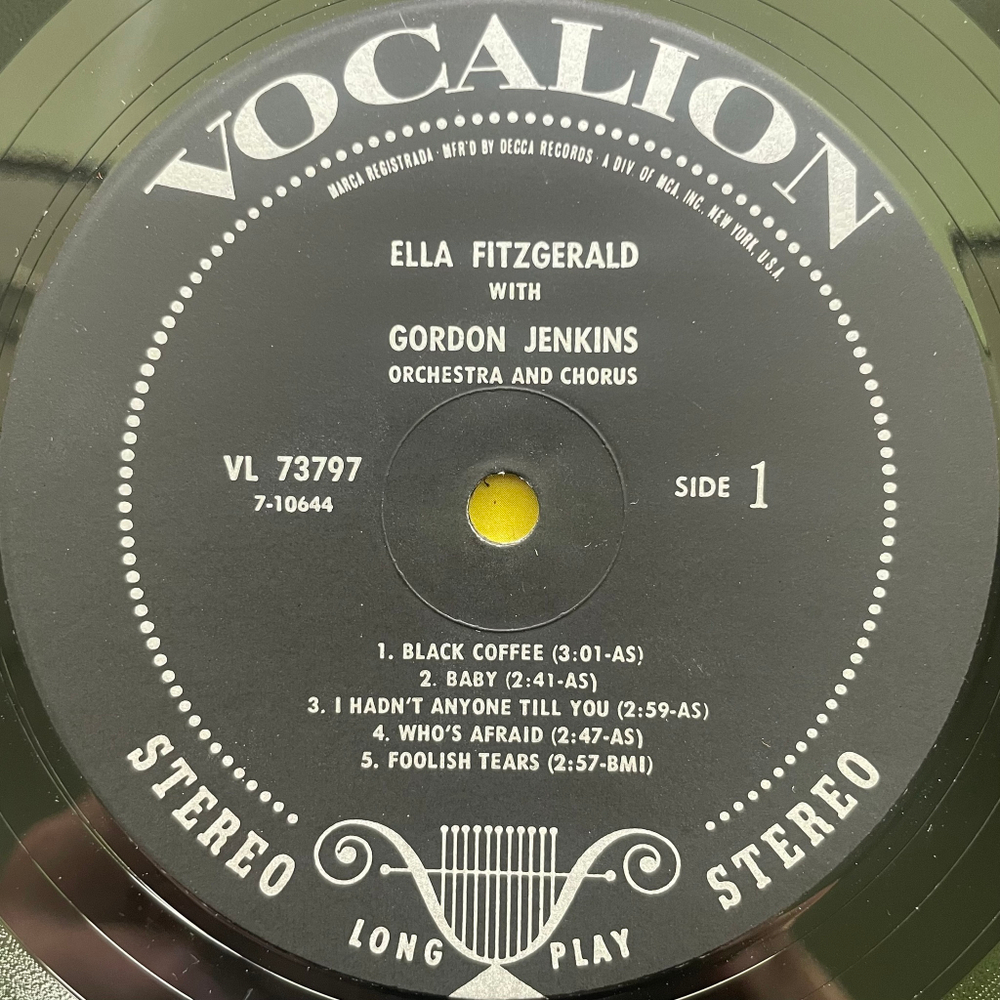 Ella Fitzgerald With Gordon Jenkins' Orchestra And Chorus ‎– Ella Fitzgerald With Gordon Jenkins' Orchestra And Chorus (США 1967г.)