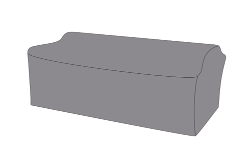 Защитный чехол на диван Капучино, трехместный 221×89×80 см, цвет серый