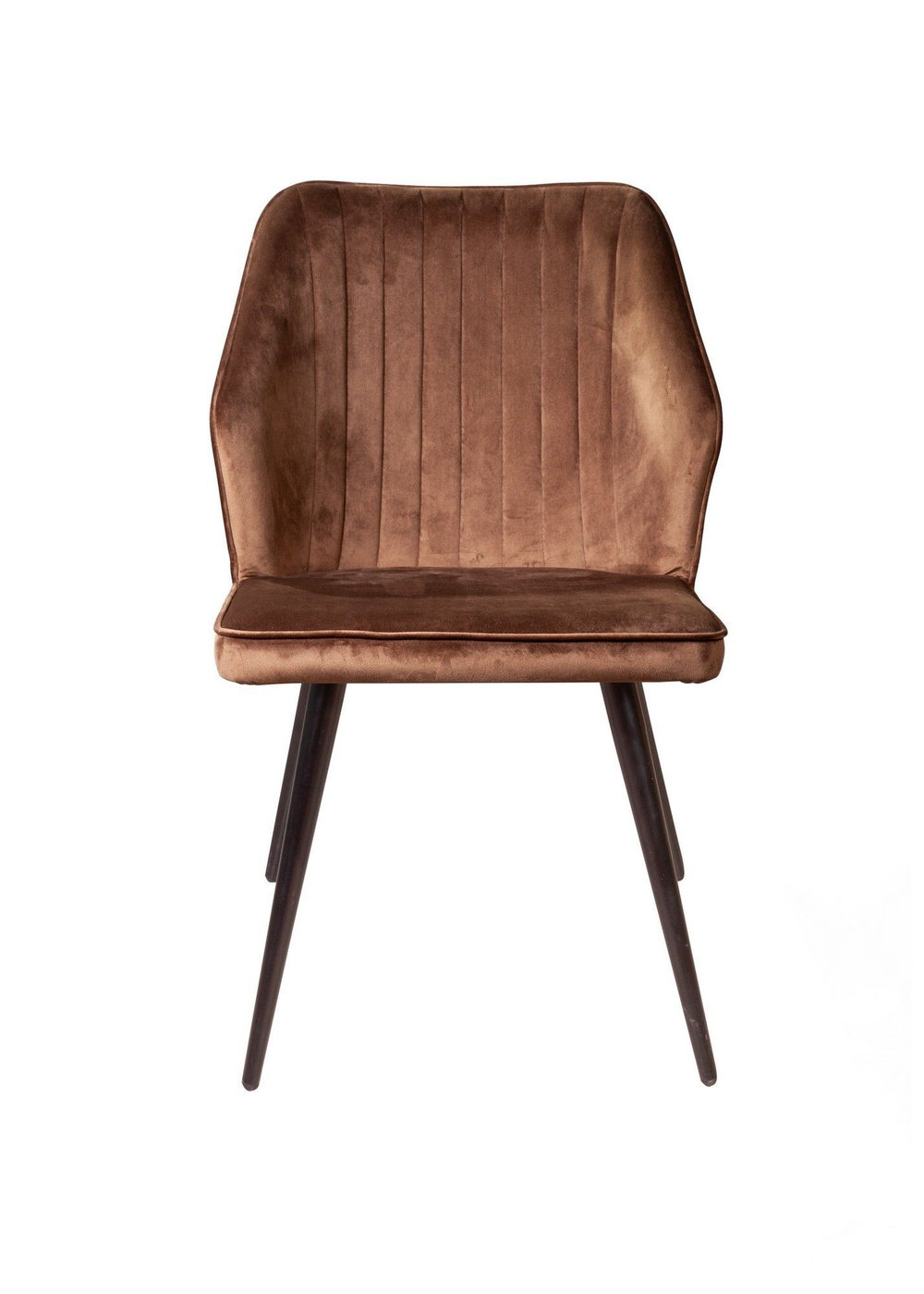 Стул Berg поворотный 360 градусов, бархат коричневый 12/ черный конус