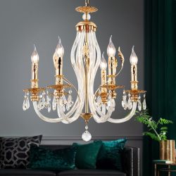 Люстра Rivoli   1020-206 6 х Е14 40 Вт хрусталь классика