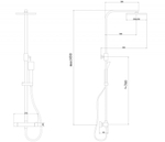 Душевая стойка ABBER Daheim AF8260WL с термостатом без излива, белая матовая