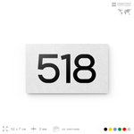 Номер на дверь 518, табличка на дверь для офиса, квартиры, кабинета, аудитории, склада, белая 120х70 мм, Айдентика Технолоджи
