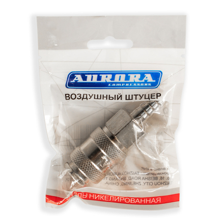 Штуцер мама ёлка d.10мм F, никелированная сталь, уп. 1шт