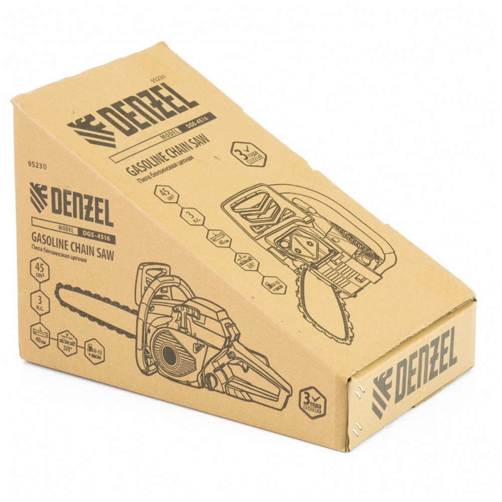 Бензопила Ресанта БП-4516, двухтактный, длина шины 40 см, 57 звеньев, 2.3 кВт