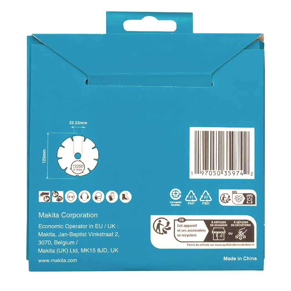 Алмазный диск Diamak сегментированный по бетону 125x22,23 Makita D-80086