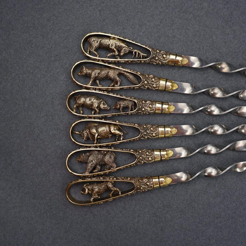 Подарочный набор шампуров "Трофеи охотника"