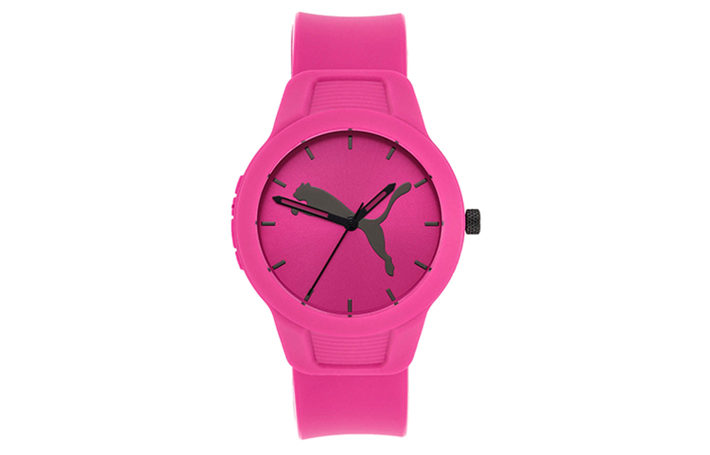 PUMA Wrist Watch Quartz Movement Rubber Strap Pink Watch Dial Women"s Watch
