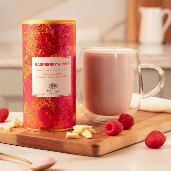 Whittard Chelsea 1886 Горячий шоколад со вкусом малины Raspberry Ripple Flavour Hot Chocolate, 350г