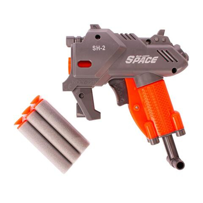 Пистолет с мягк.пулями 19см, блистер Y-223