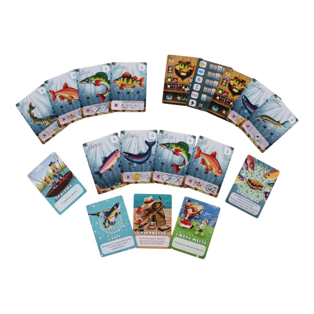 Игра настольная "Кубическая рыбалка" 67 карточек (ND Play)