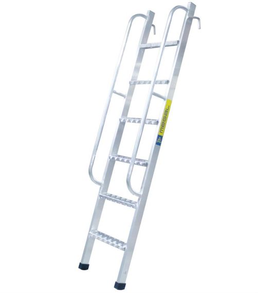 Лестница приставная стеллажная MEGAL ЛПС - 2,0 с поручнями