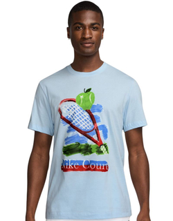 Мужская теннисная футболка Nike Court Tennis - celestine blue