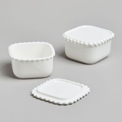 НАБОР ИКОРНИЦ LEFARD "PEARL" С КРЫШКАМИ 2 ШТ. КВАДРАТ. 10*5,5 СМ 200 МЛ