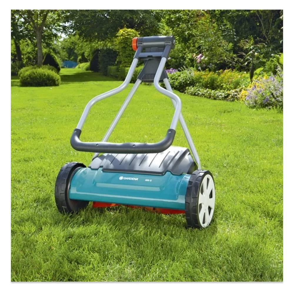 Механическая газонокосилка Gardena 400C Comfort барабанная
