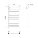 Полотенцесушитель MIXLINE VEGA  80х40 г2 (1/2'' ВР, 9 перекладин) водяной