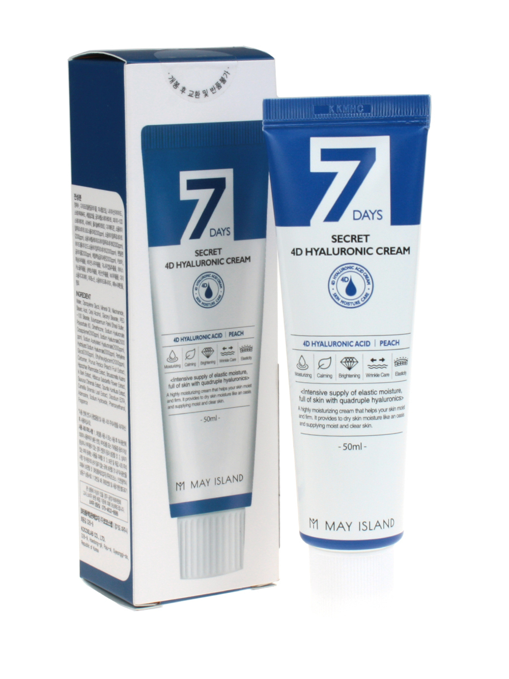 Крем с гиалуроновой кислотой May Island Seven Days SECRET 4D Hyaluronic Cream 50мл. Страна производитель: Корея (Уход за лицом)