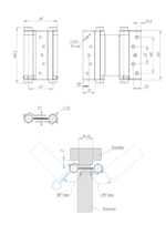 Петля пружинная Aldeghi ALH.125.5 CP хром