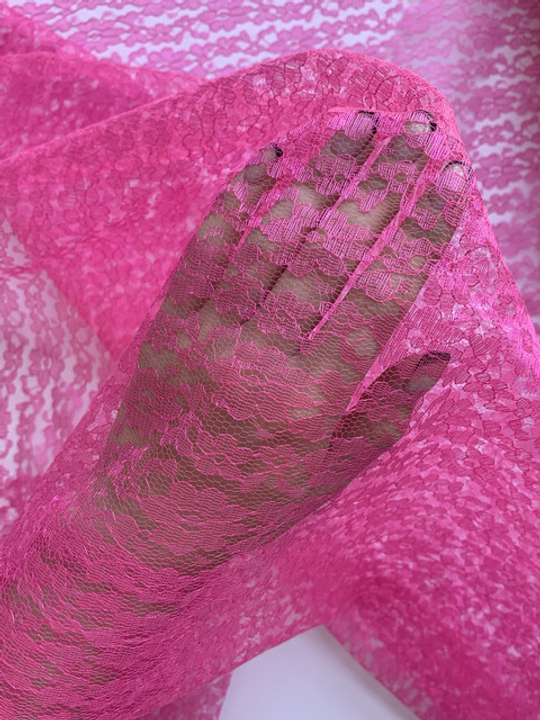 Гипюр капрон фуксия