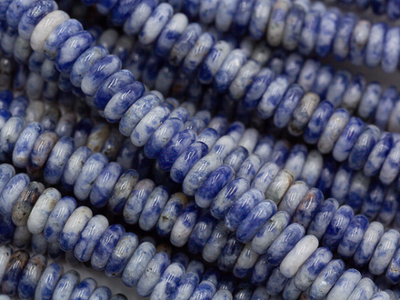 Нить бусин из содалита 6мм, рондель